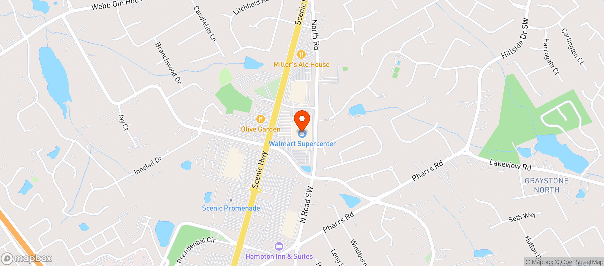 Map showing Walmart Supercenter #1720
