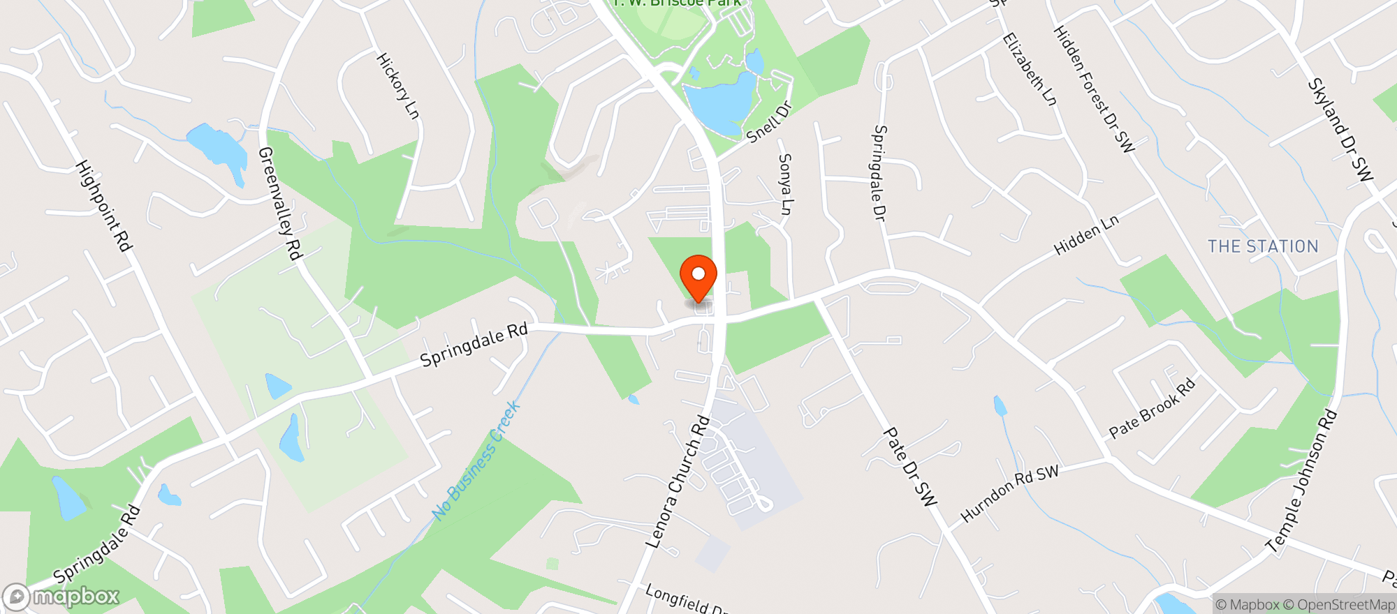 Map showing Kwik Shop - Snellville