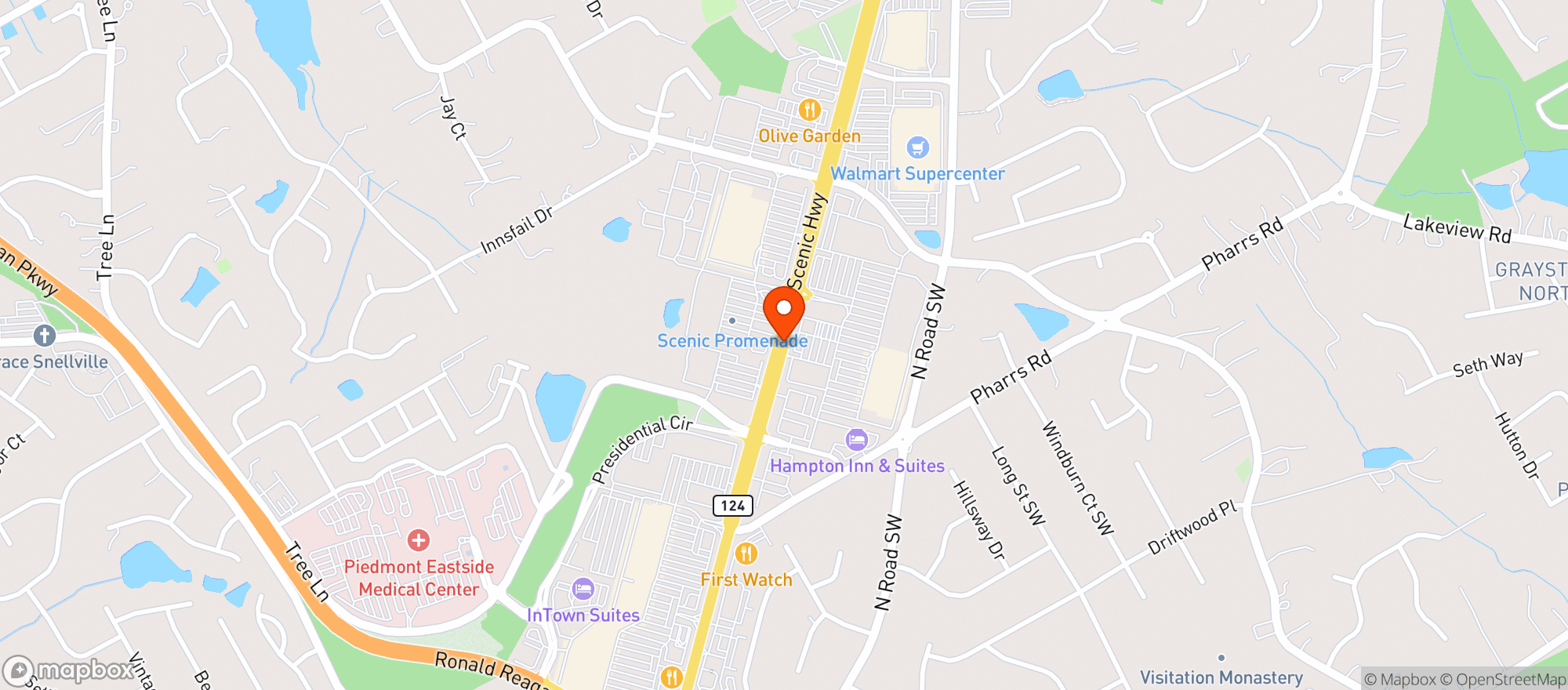Map showing Kroger Store