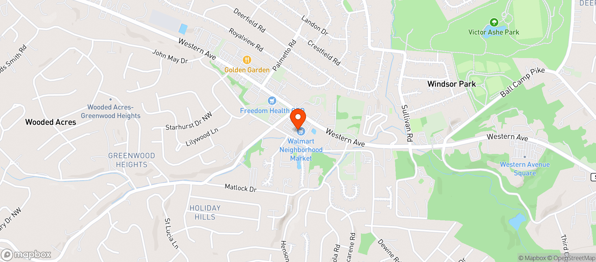 Map showing Walmart Neighborhood Market
