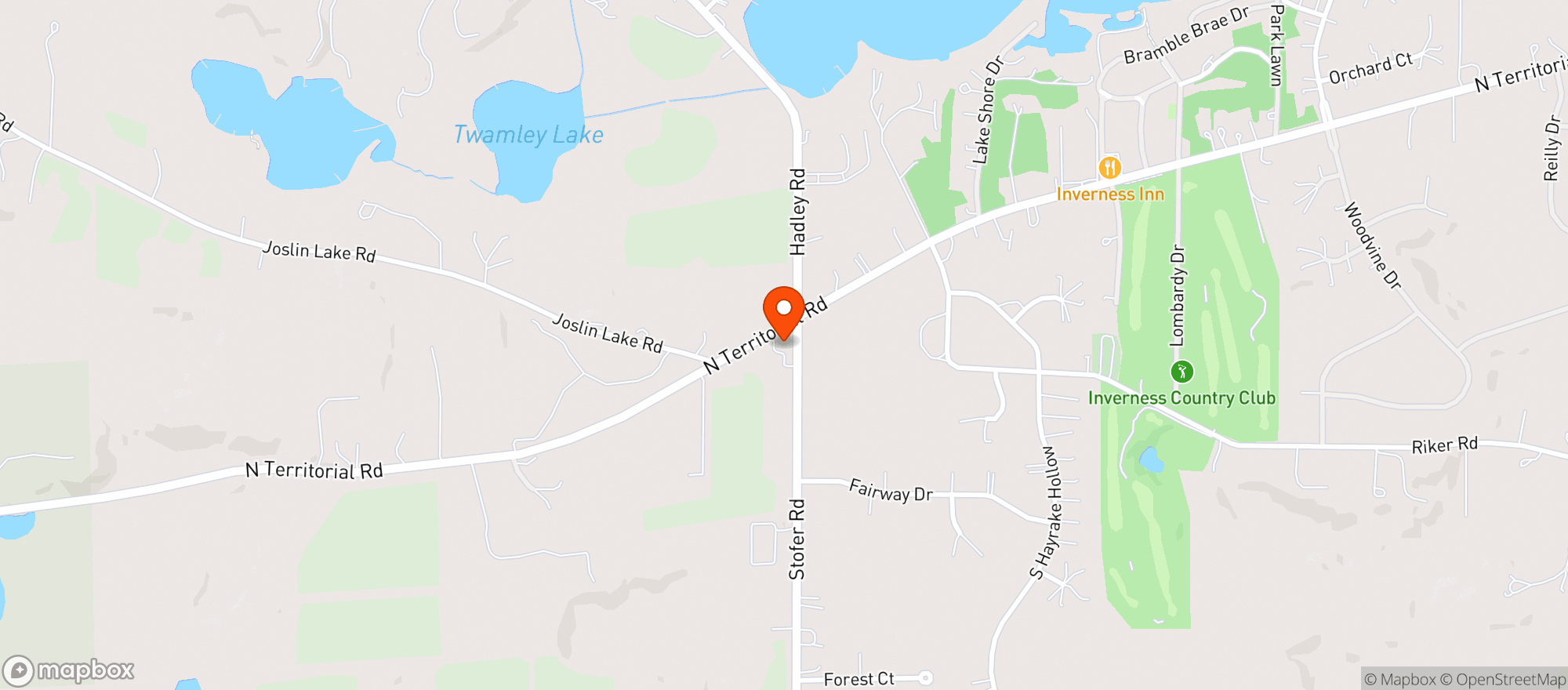 Map showing North Lake Country Store
