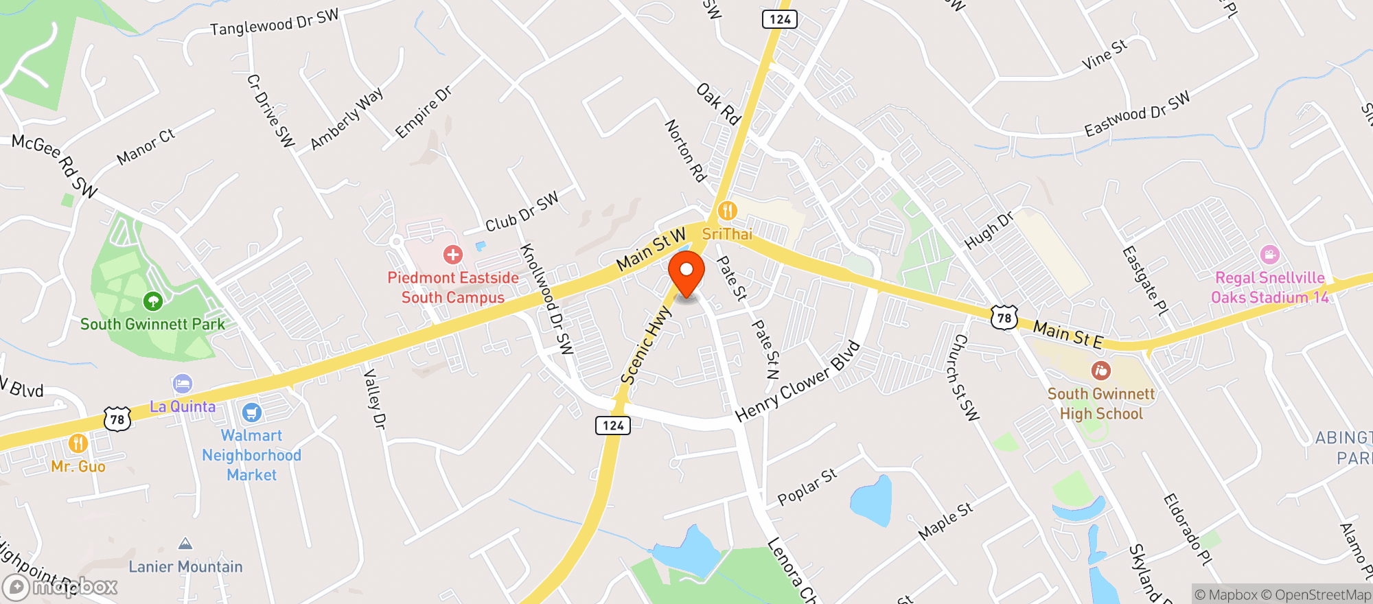 Map showing Citgo Food Mart - Scenic Hwy