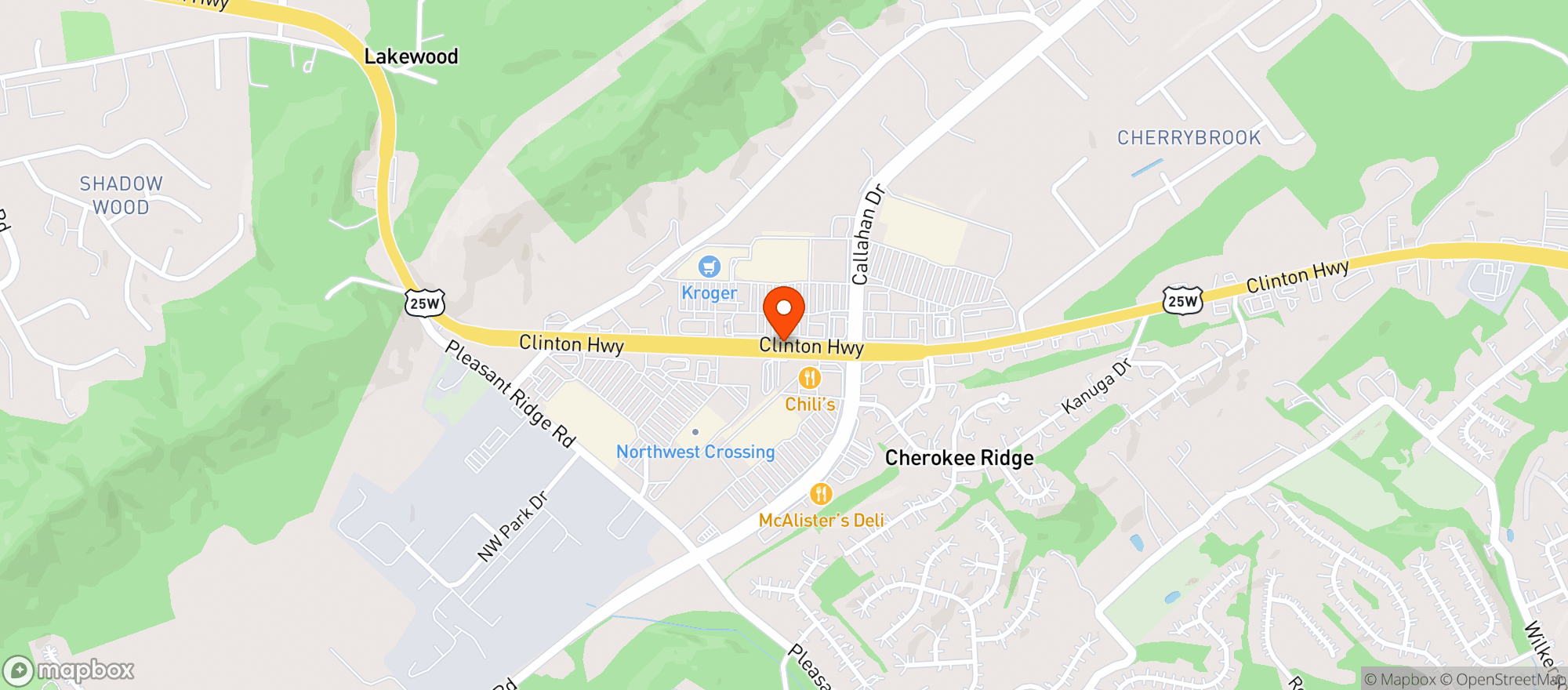 Map showing Target