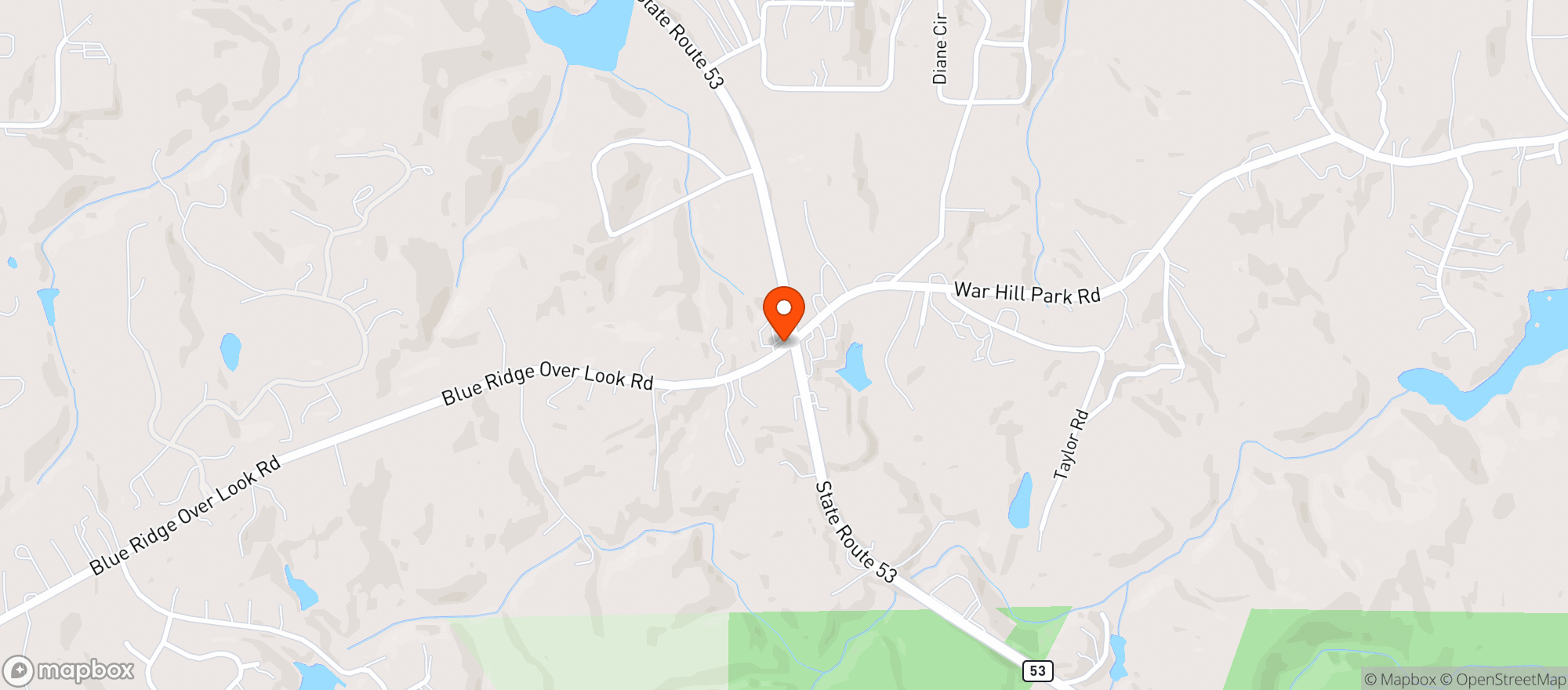 Map showing DAWSON FINE WINE SPIRITS