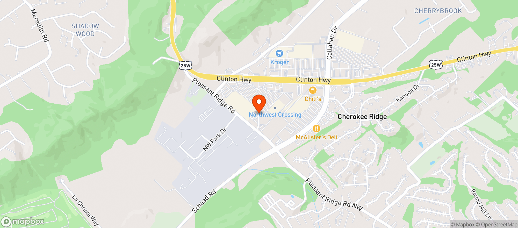 Map showing Walmart Supercenter