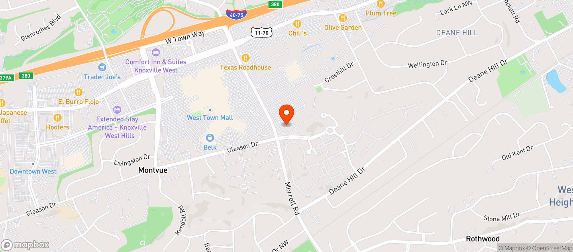 Map showing FOOD CITY