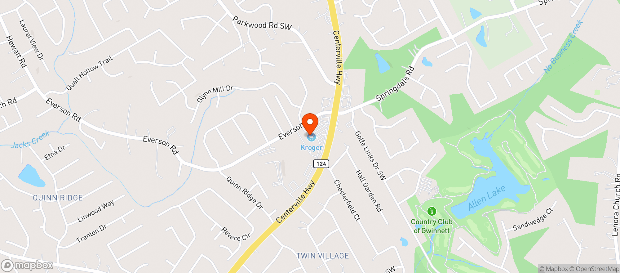 Map showing Kroger #484