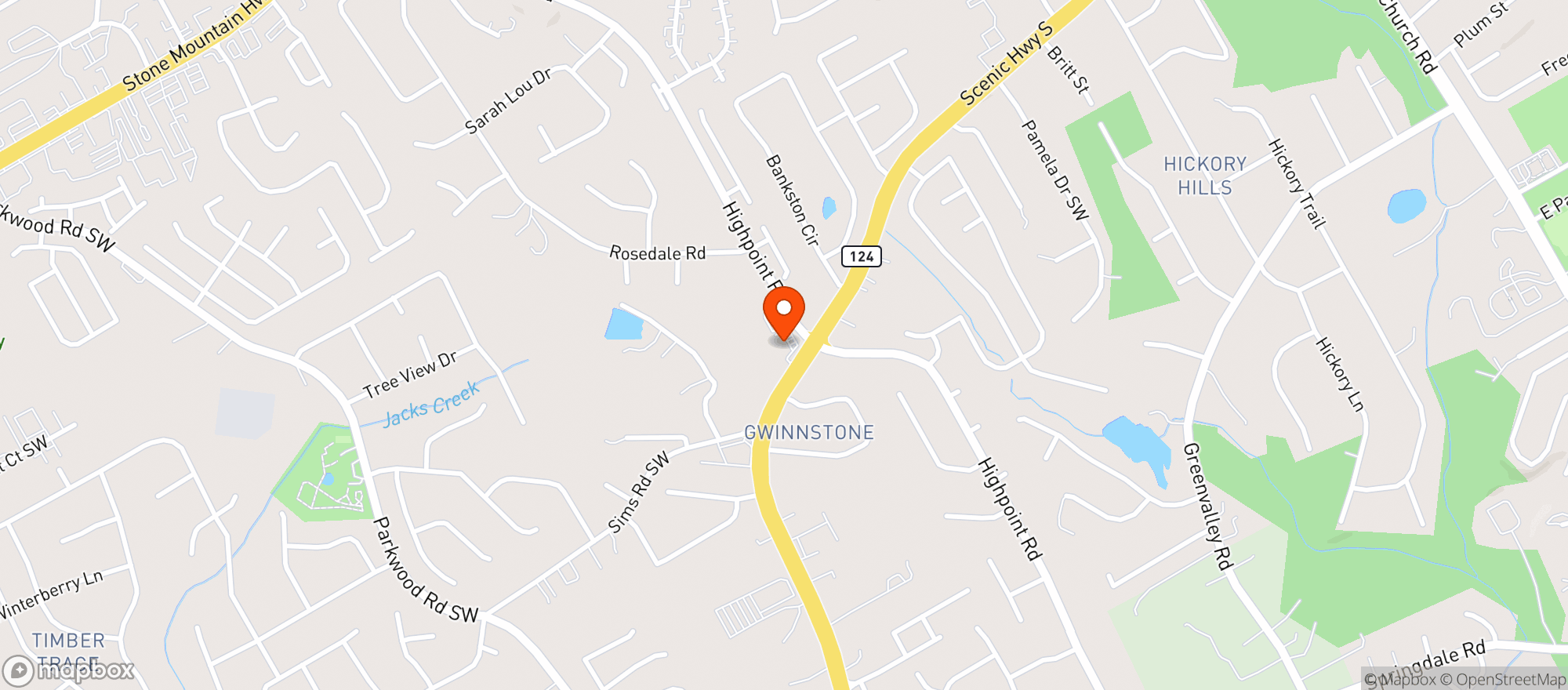 Map showing Quick Shop Highpoint