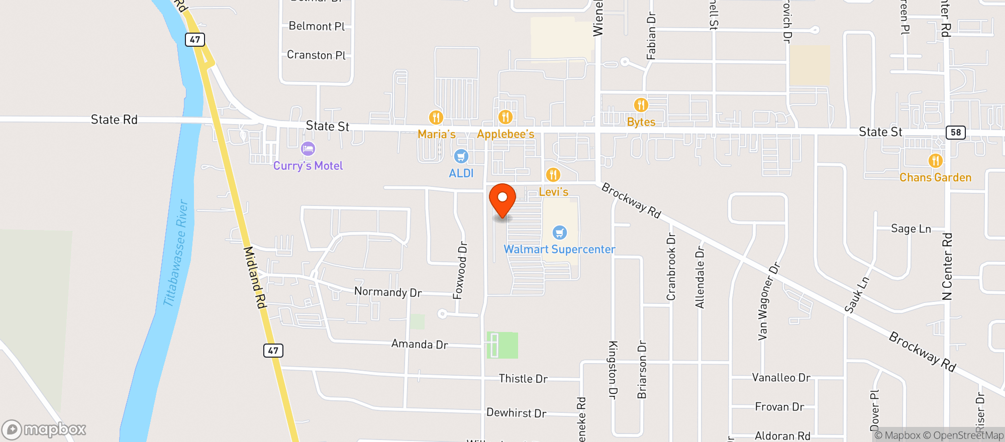 Map showing Gnc - 6325 - Westwood Plaza