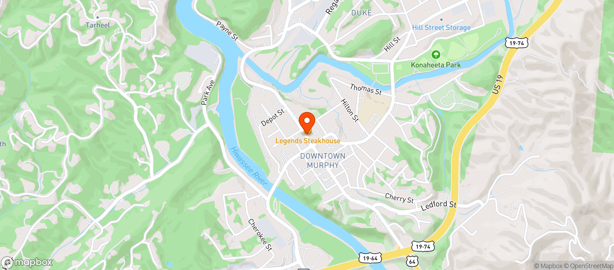 Map showing Mountain Vale Lodge