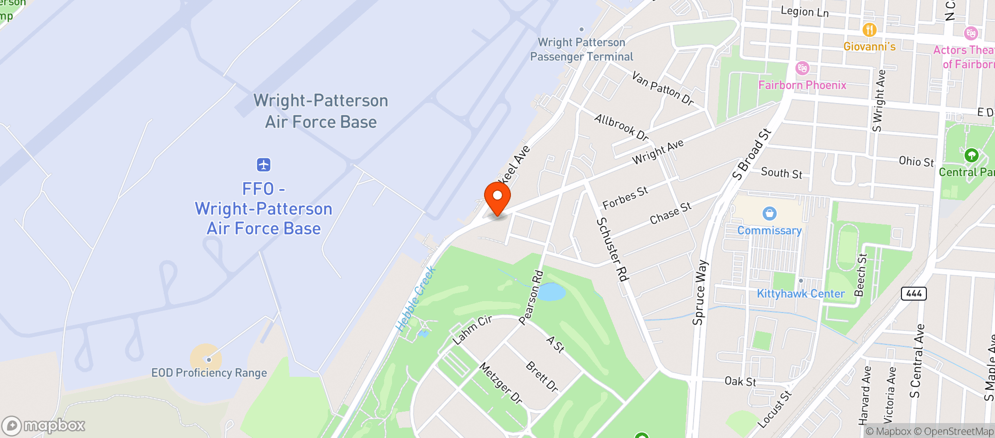 Map showing Gnc
