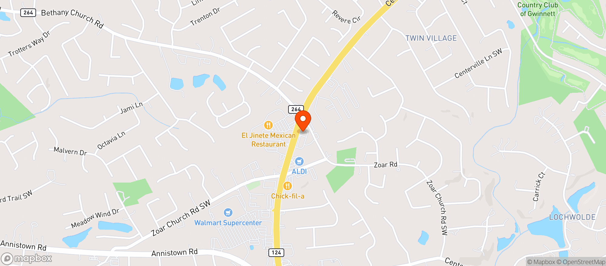 Map showing 3006987 K&B FOOD MART #1