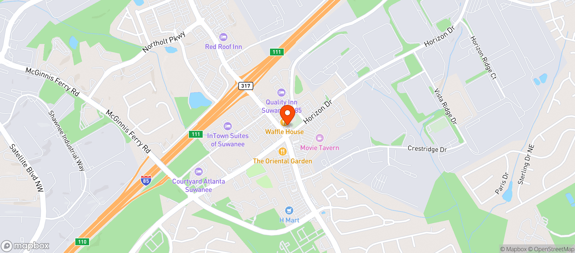 Map showing Sims Oil #104