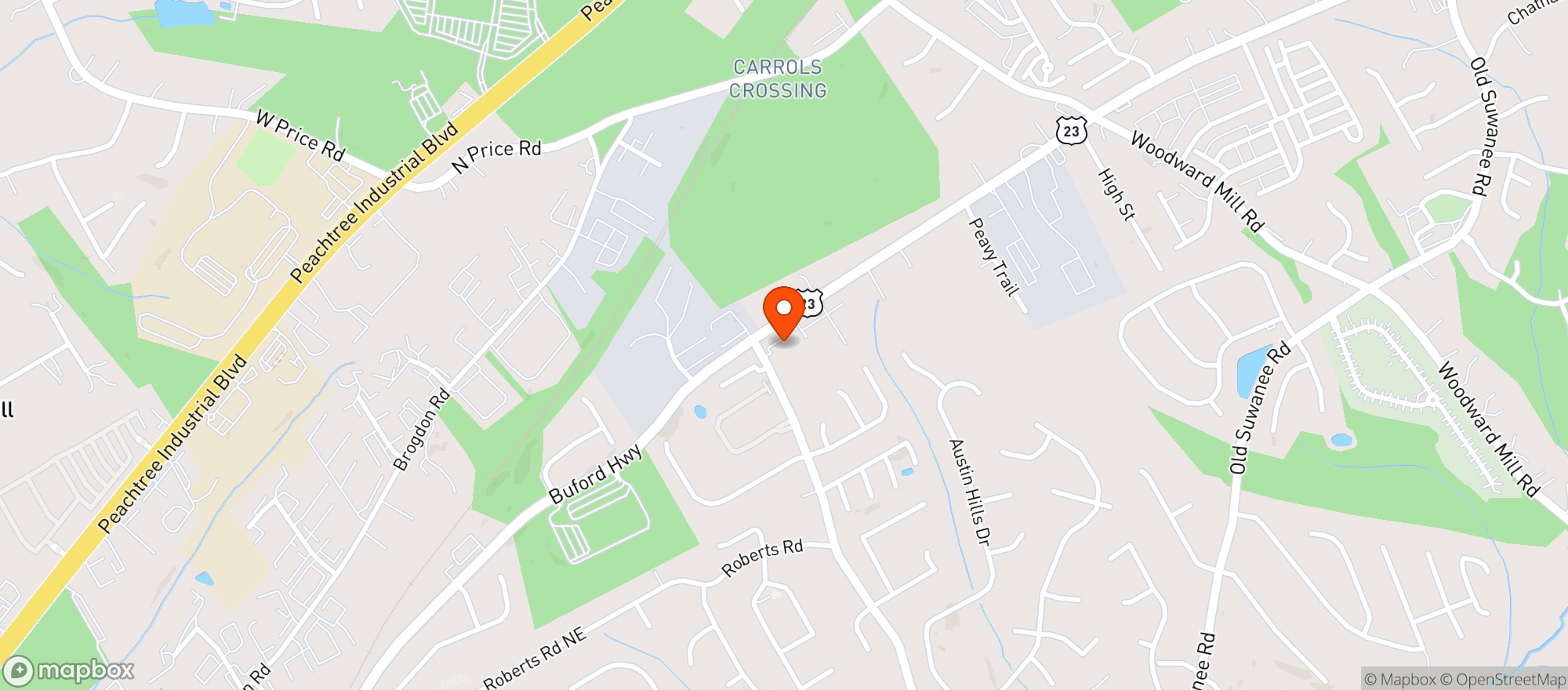Map showing Sugarhill Food And Gas