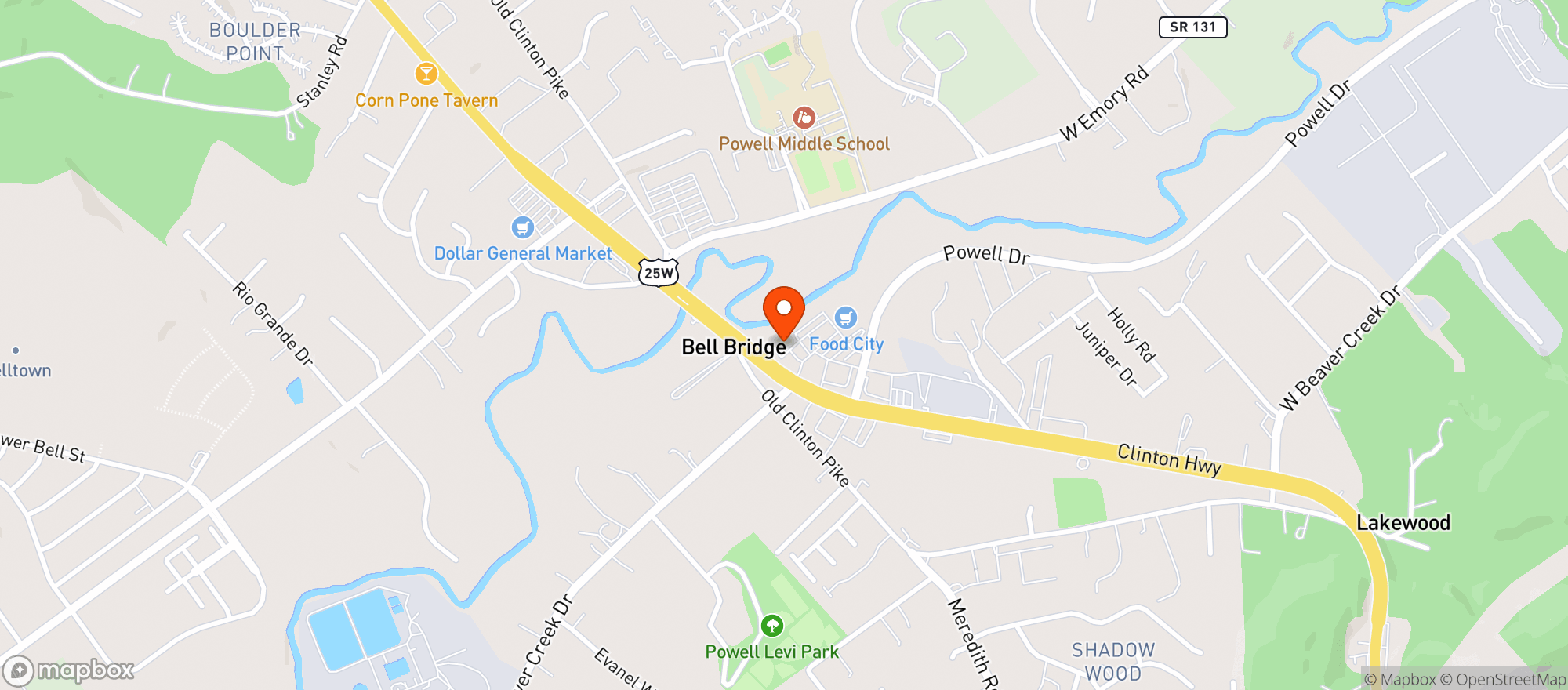 Map showing Food City K Vat