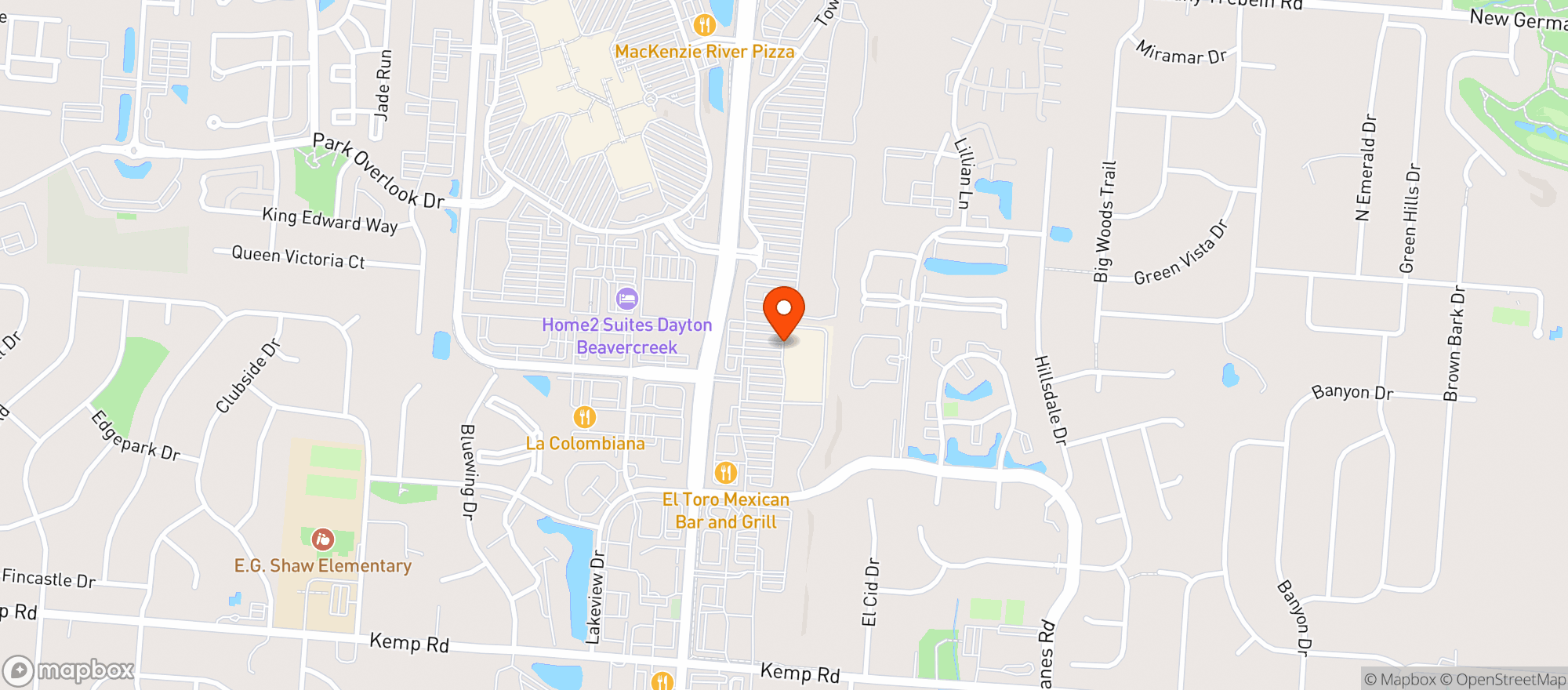 Map showing Target