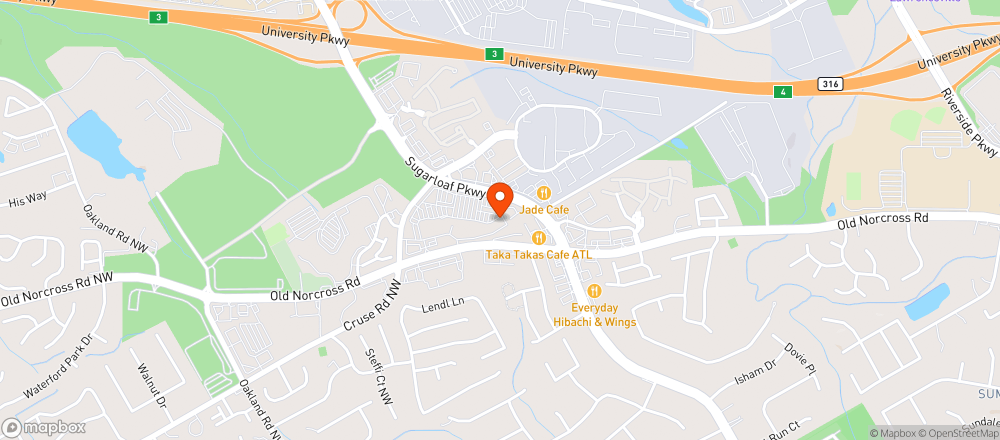 Map showing Gnc