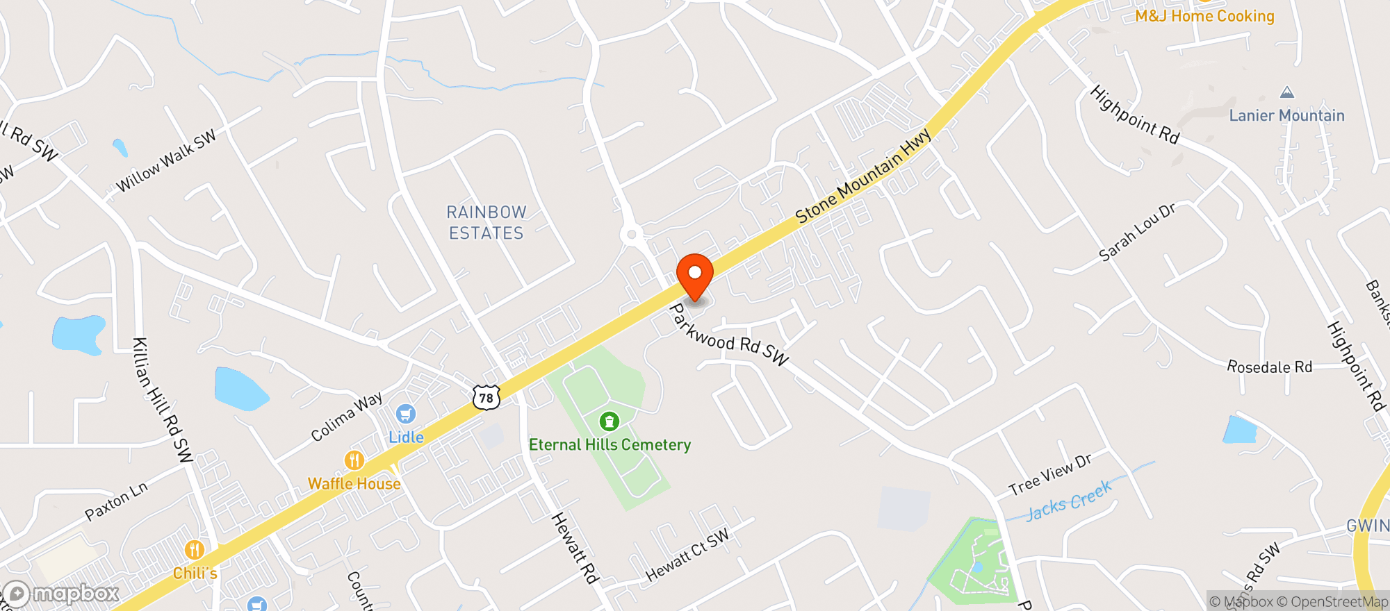 Map showing Sm Food And Gas Inc - Parkwood Mark