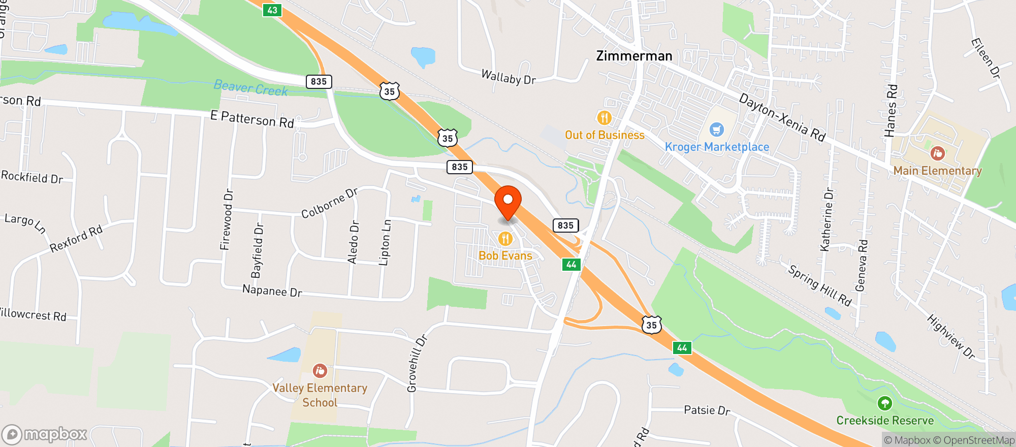 Map showing Beaver Valley Wine & Spirits
