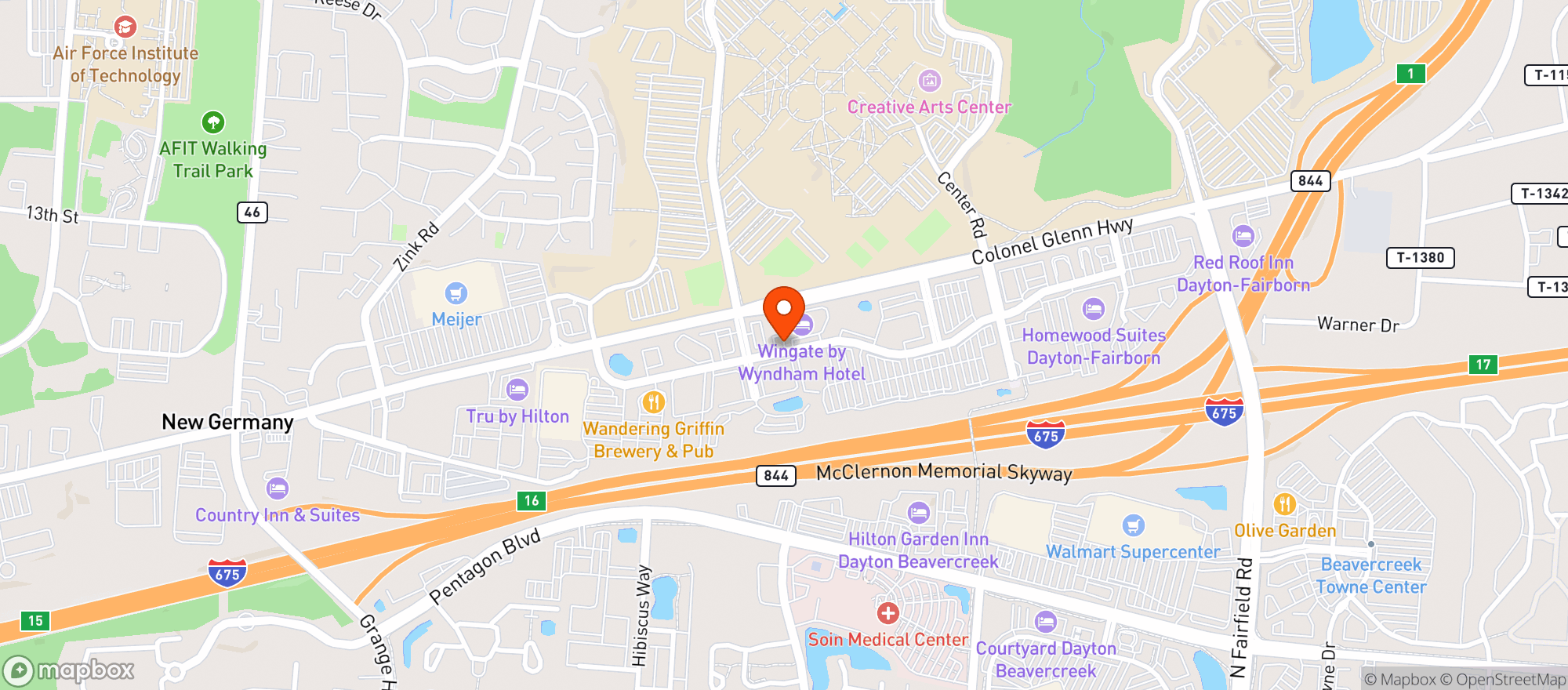 Map showing El Rancho Grande