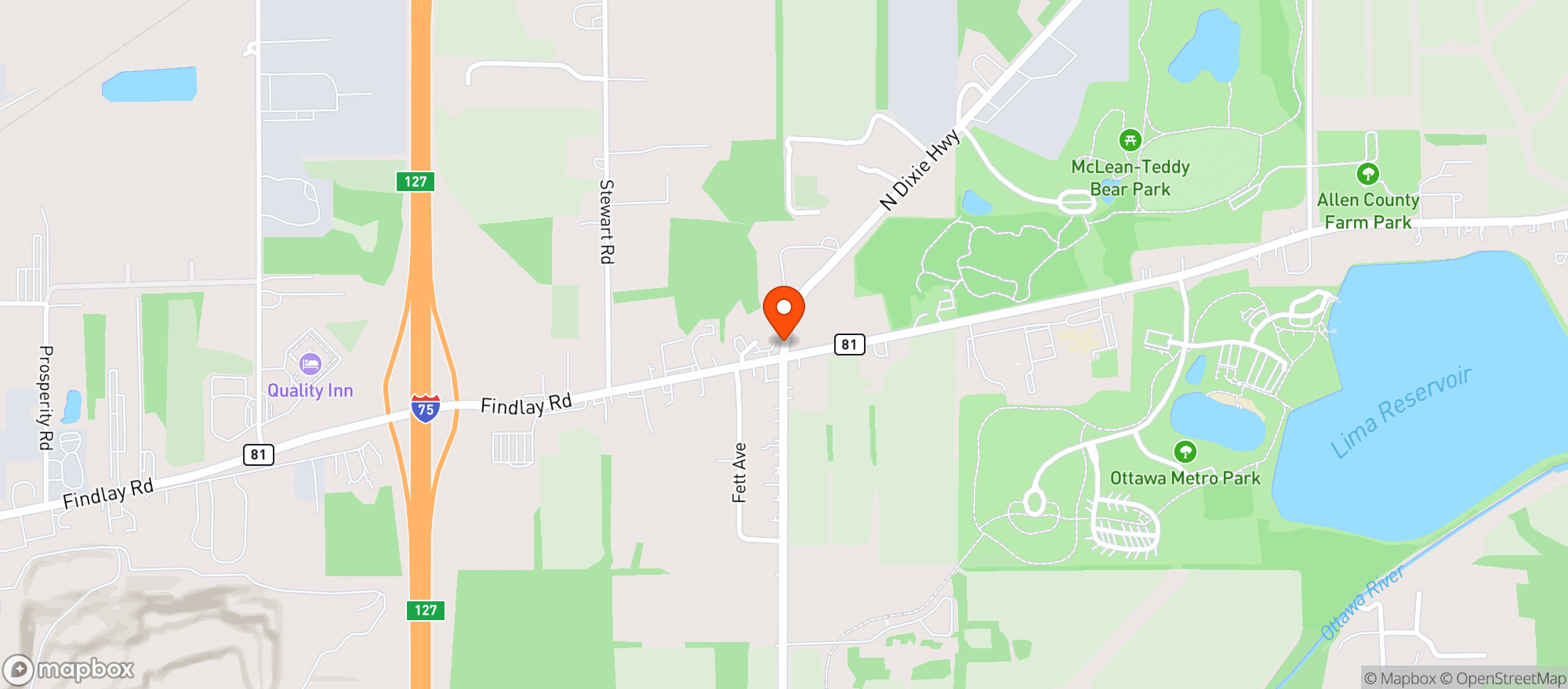 Map showing Slix Mini Mart & Drive Thru