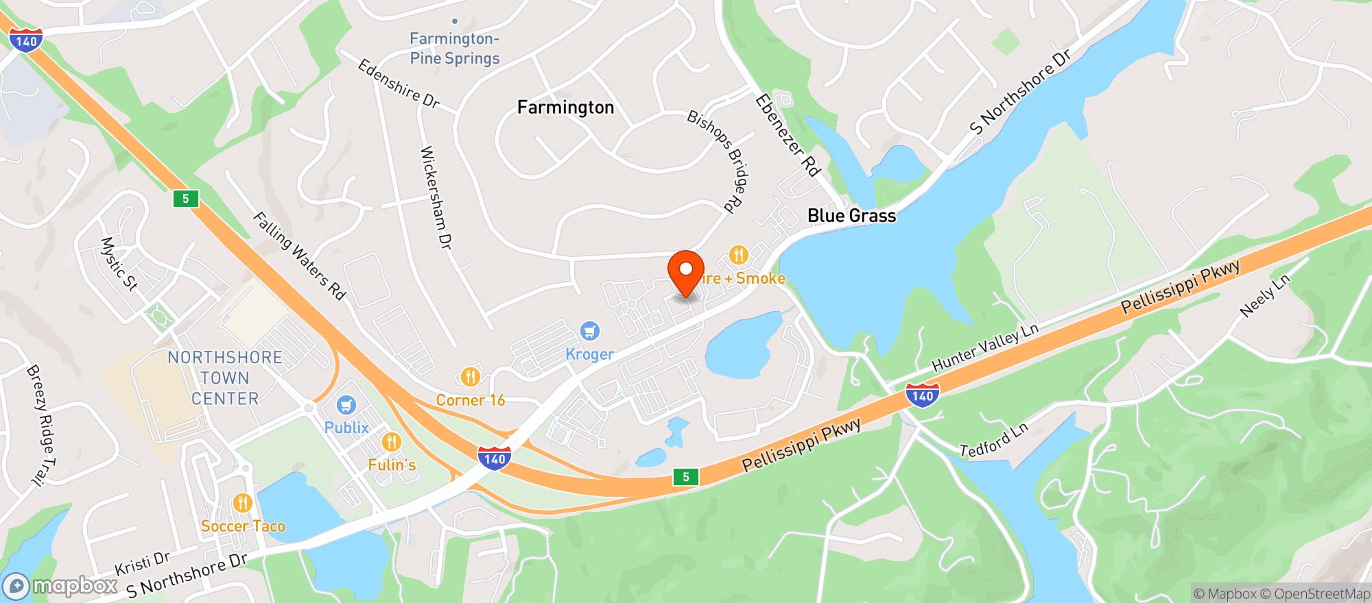 Map showing Northshore Wine & Spirits