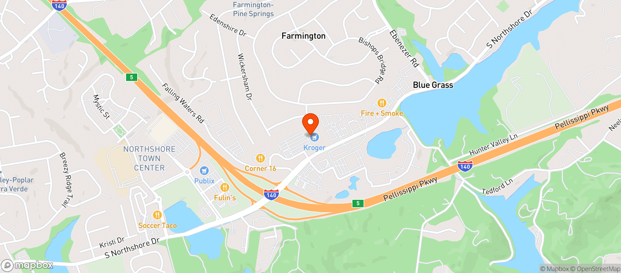 Map showing Kroger