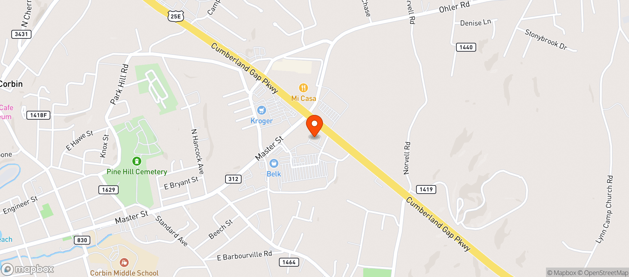 Map showing Gnc