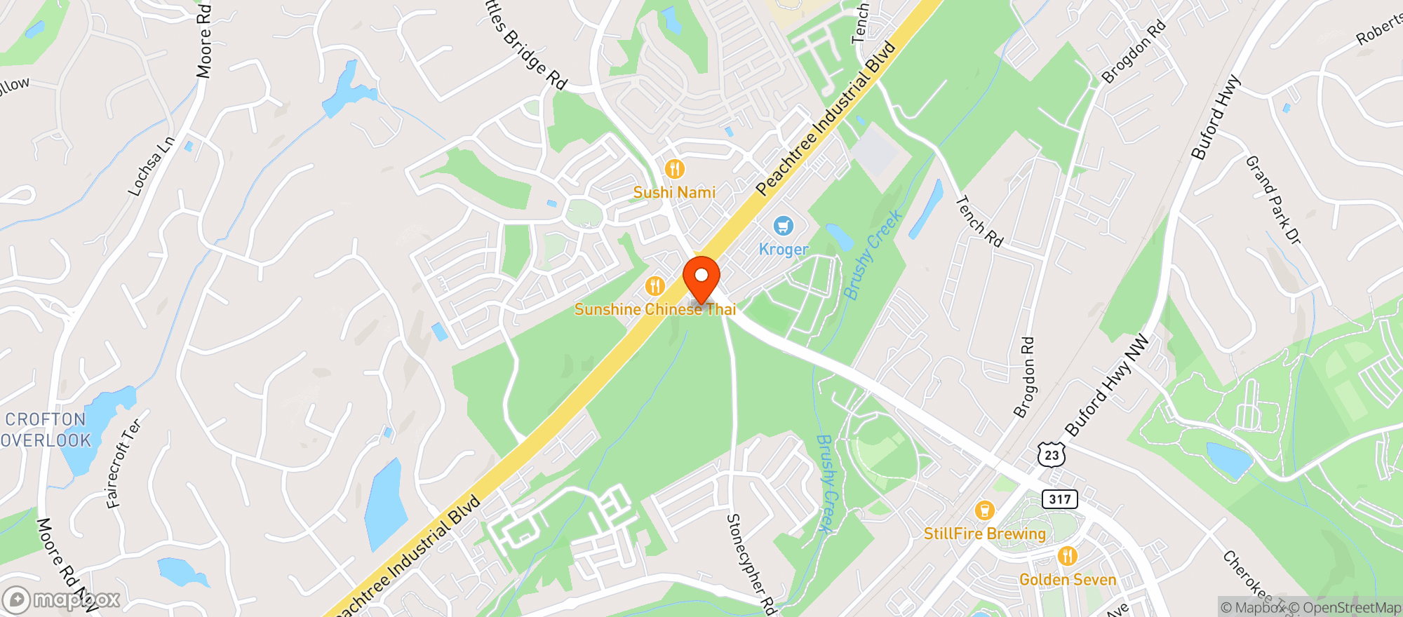 Map showing Bp Foodmart