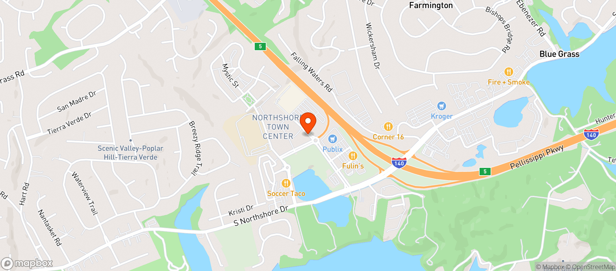Map showing Target Store