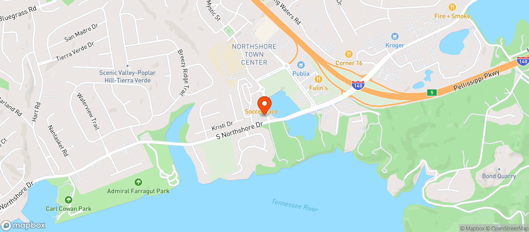 Map showing Cazzys Grill
