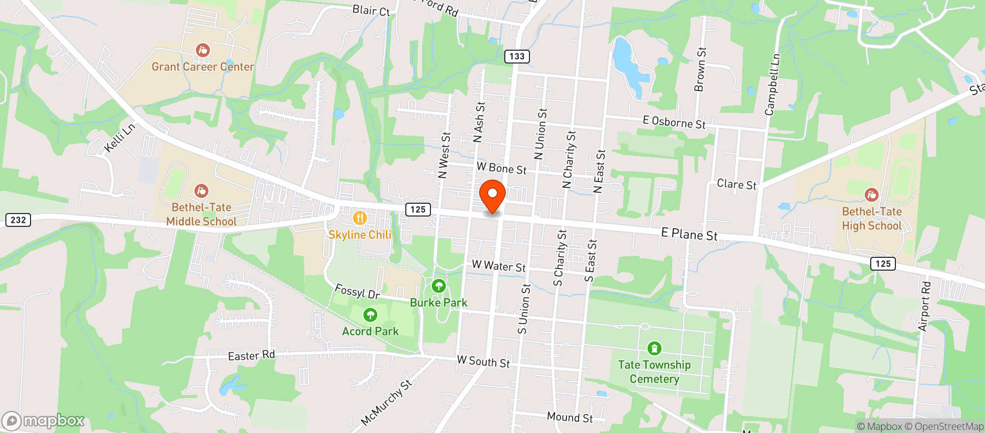 Map showing Marathon