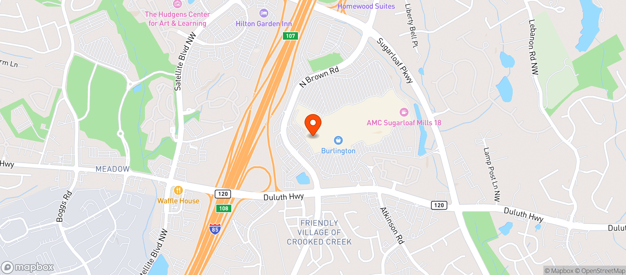 Map showing Gnc