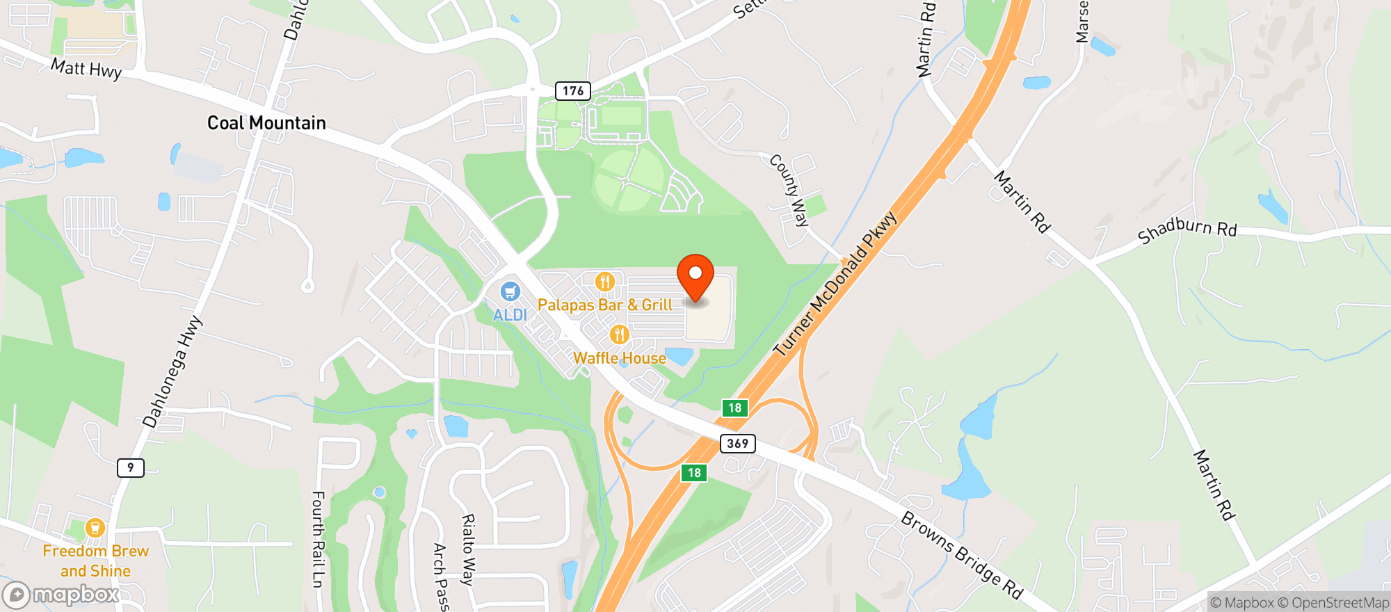 Map showing Walmart Supercenter #7185