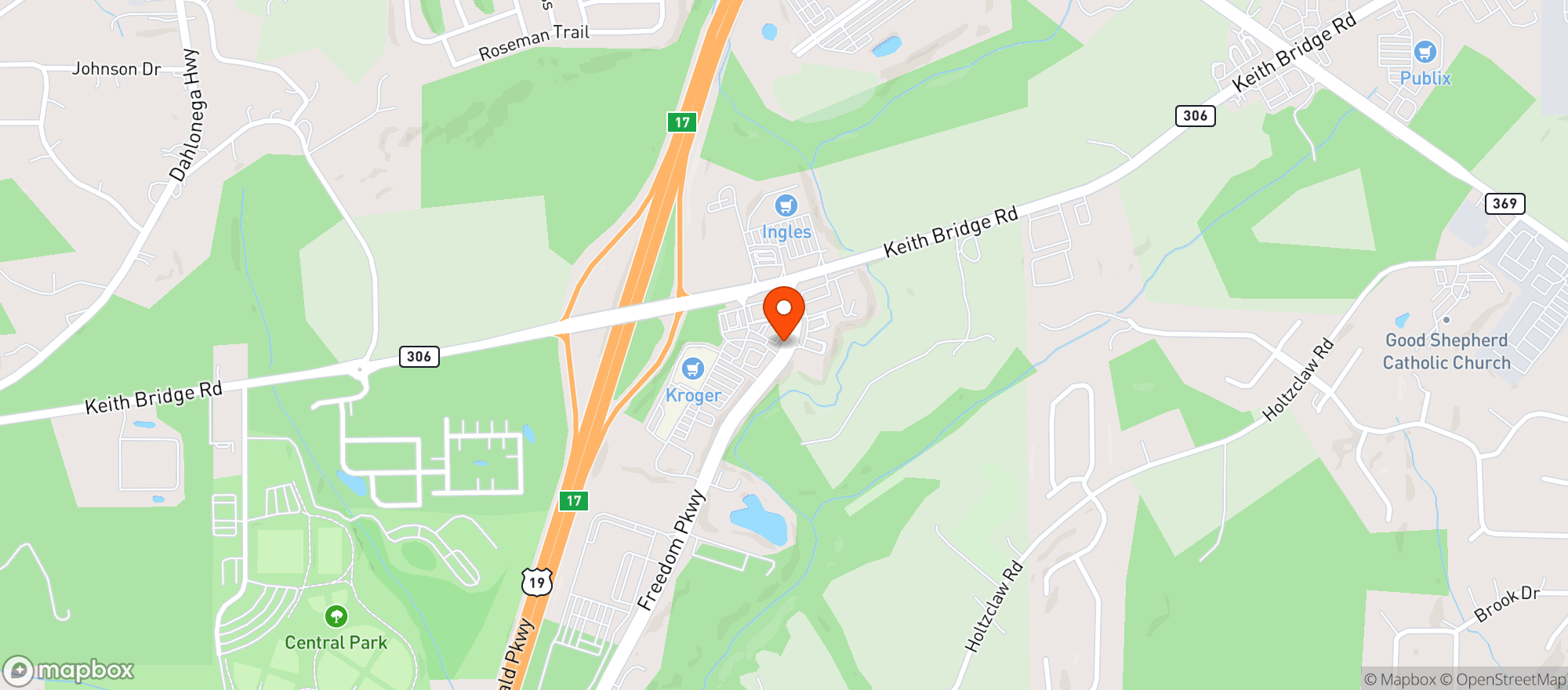 Map showing Kroger