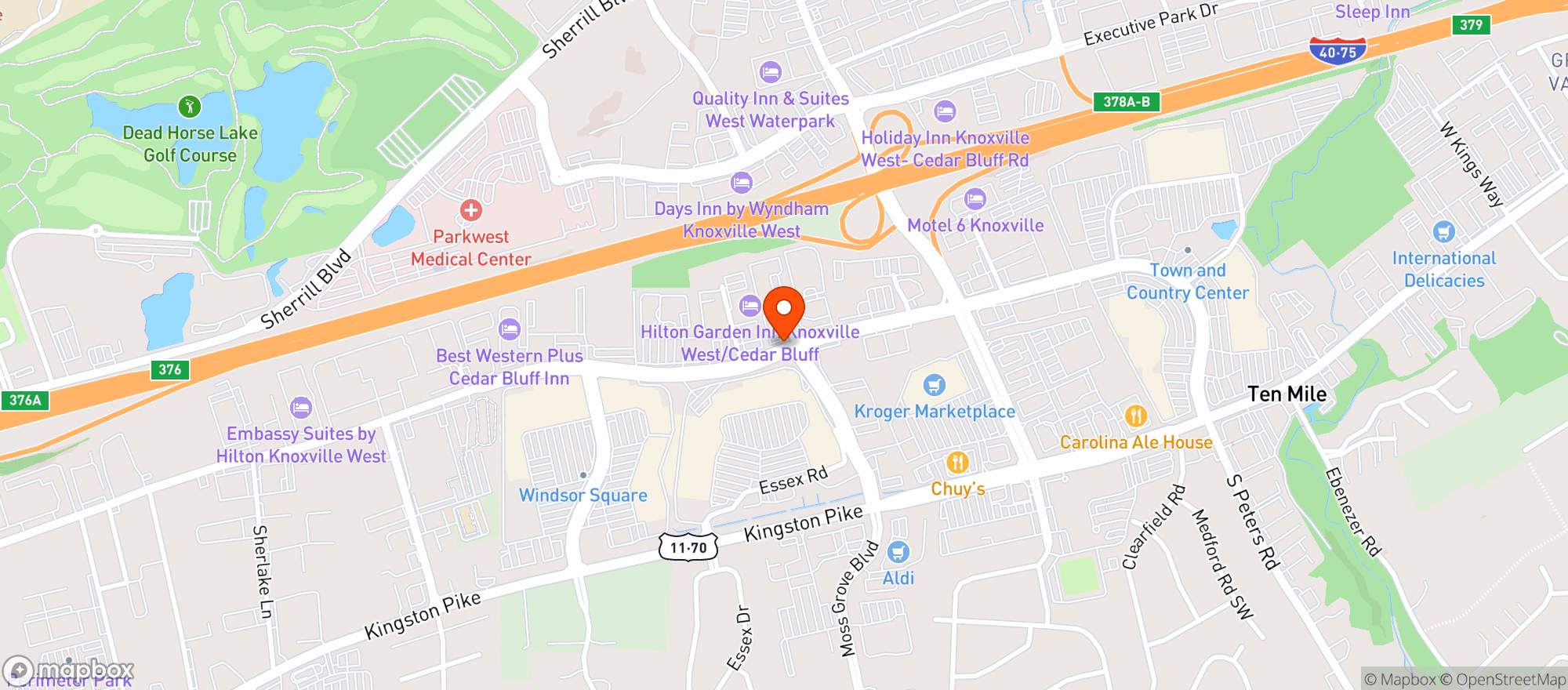 Map showing Carrabbas Italian Grill