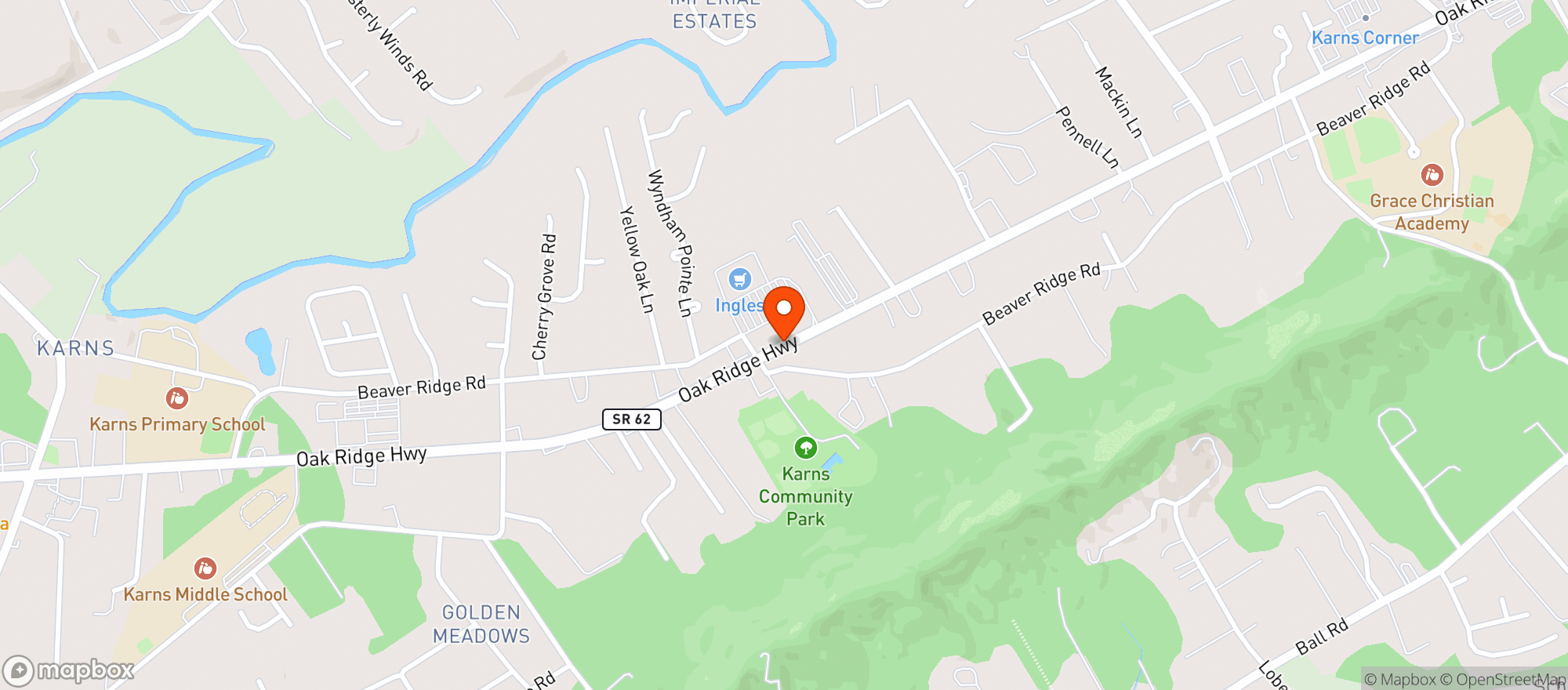 Map showing Ingles Supermarket