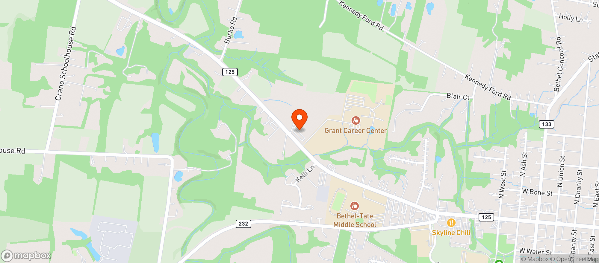 Map showing Bethel Conv & Smoke Shop