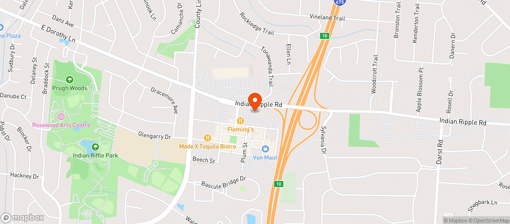 Map showing El Toro Mexican Bar & Grill