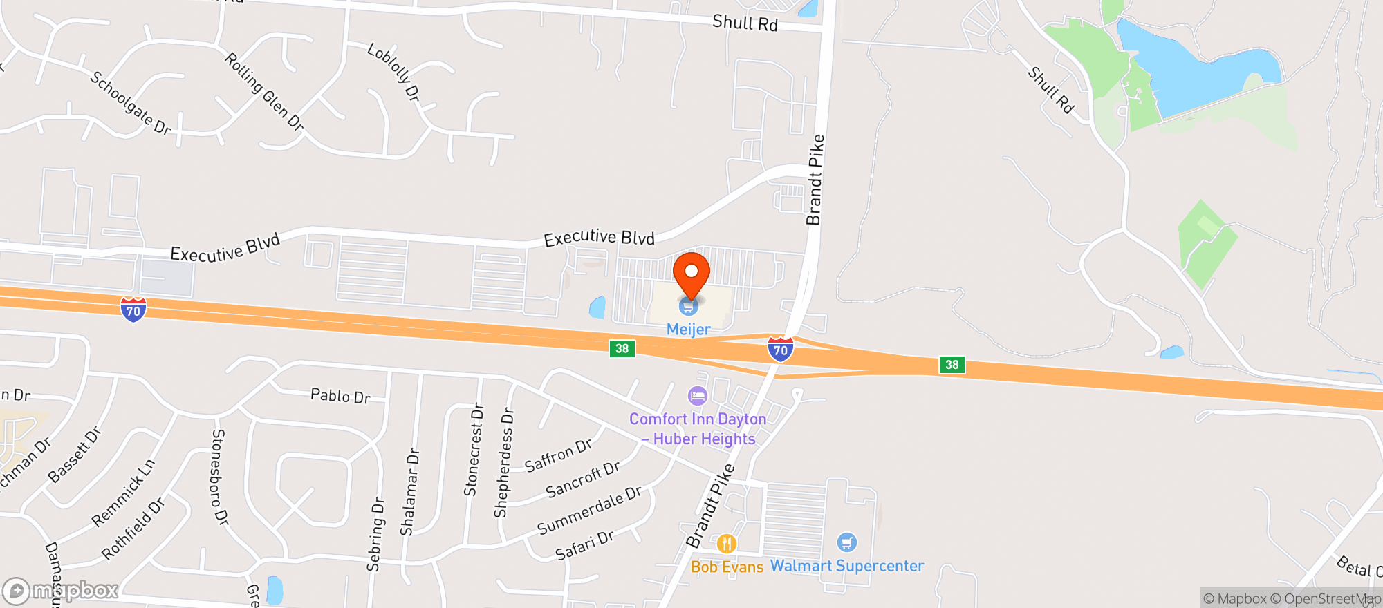 Map showing Meijer
