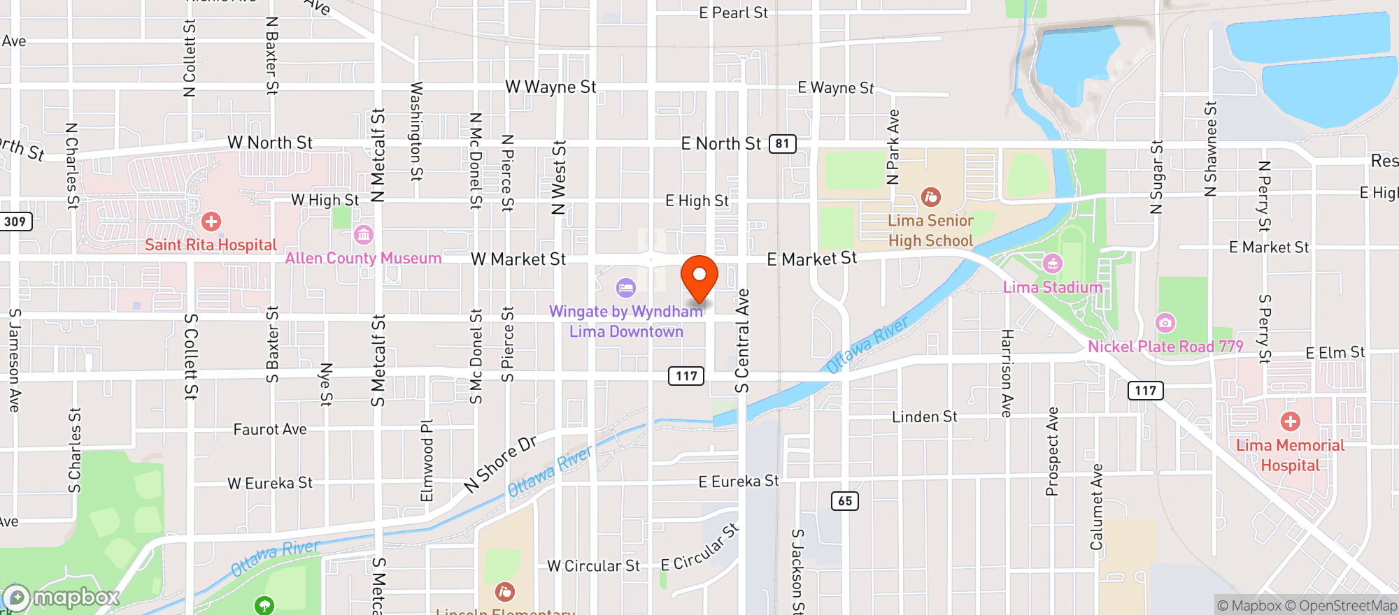 Map showing VISTA BAR 5