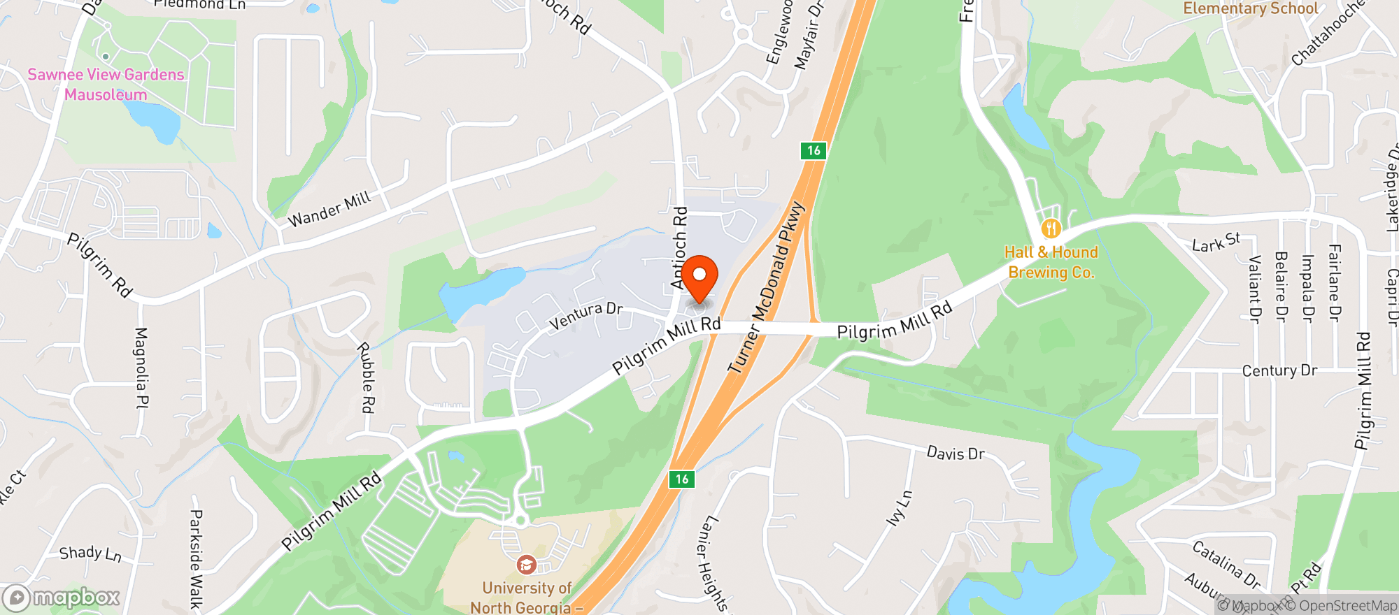 Map showing CHEVRON FOOD MART