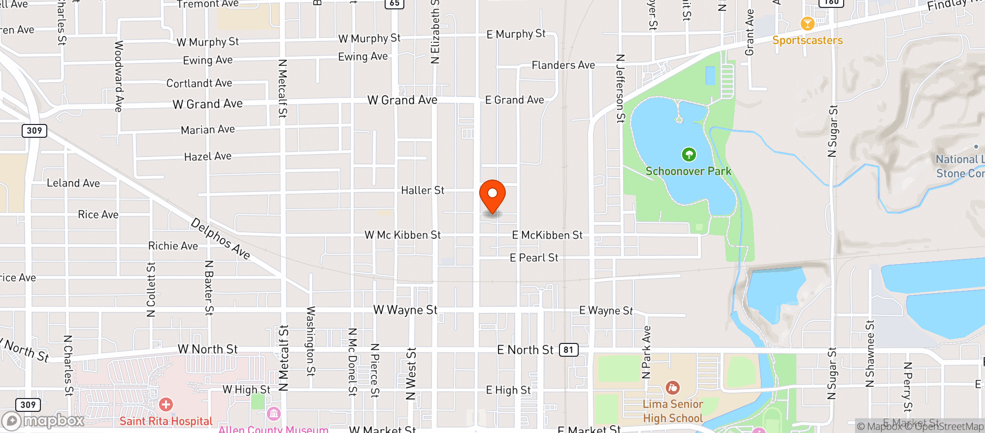 Map showing Dukes Liquor Store