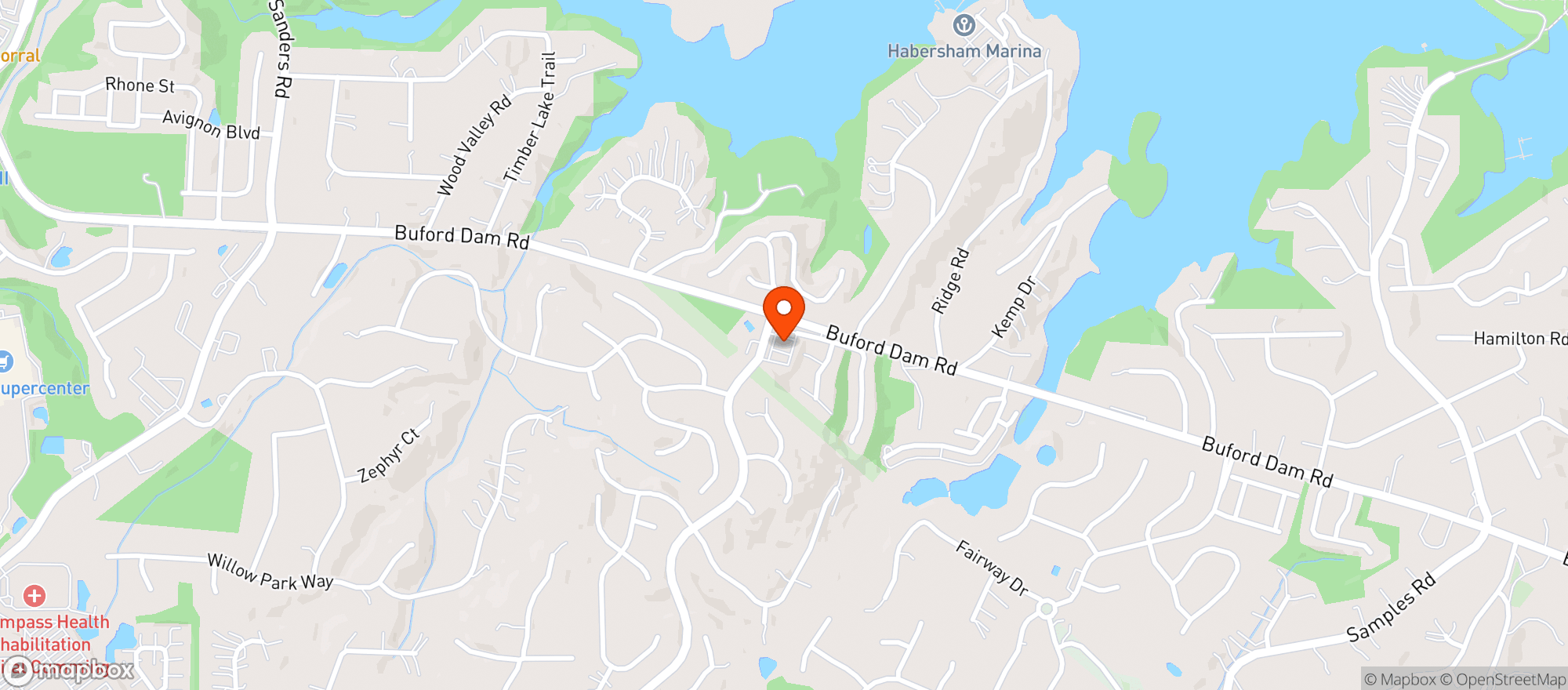 Map showing MARATHON (BUFORD DAM MARATHON)
