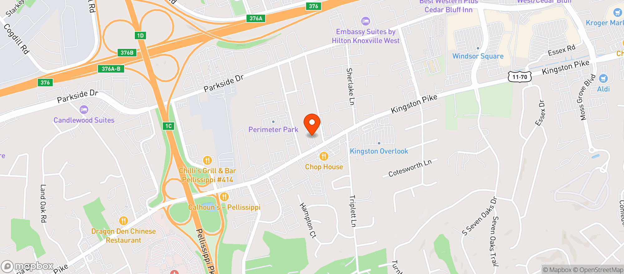 Map showing Crafty Bastard Brewery (west)