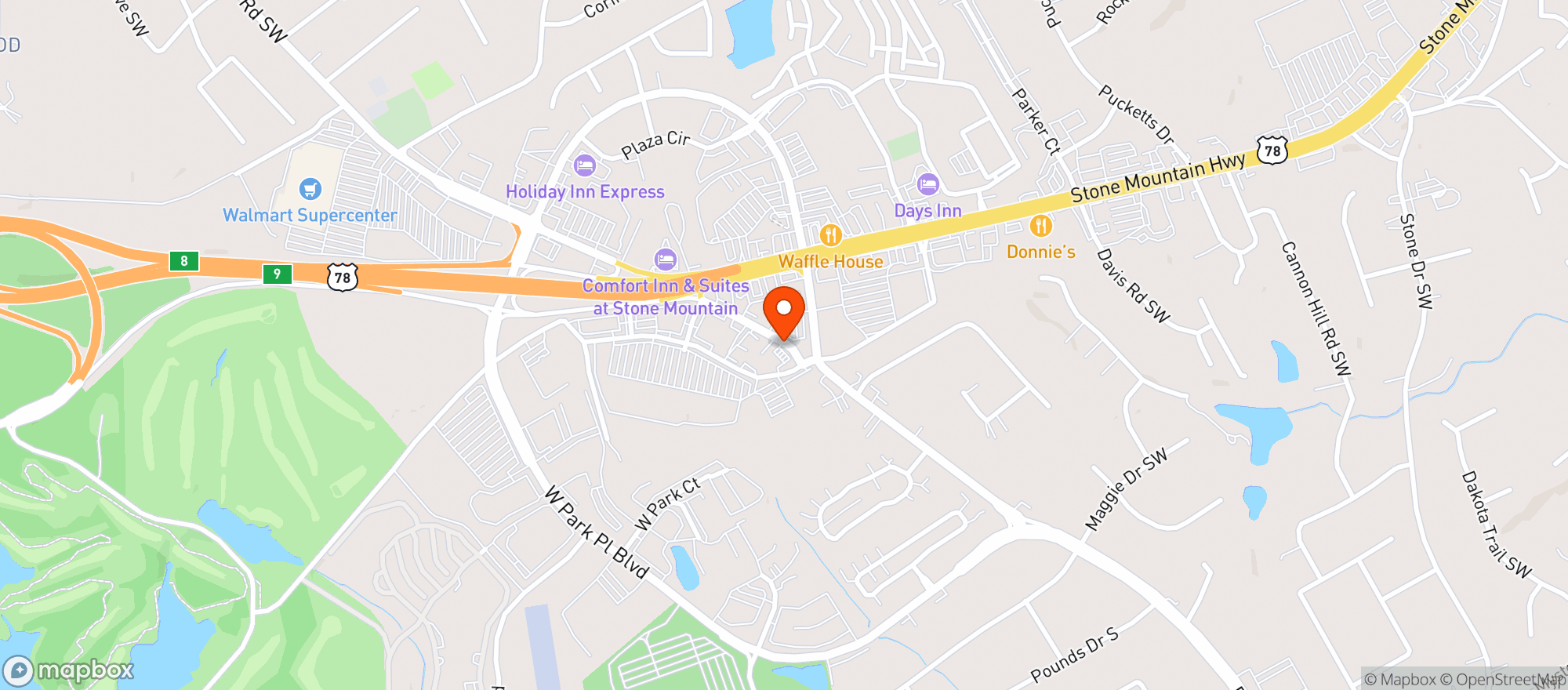 Map showing Qp Mart
