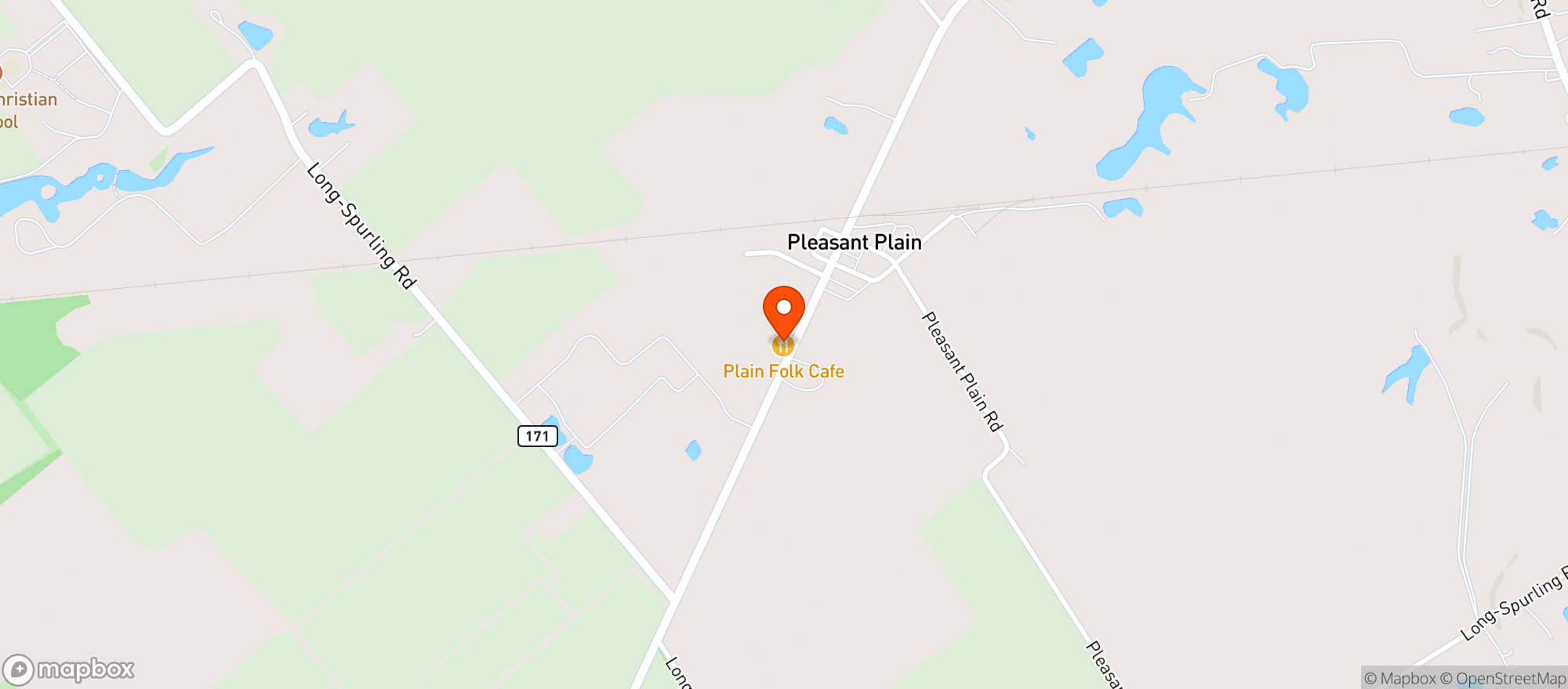 Map showing Plain Folk Cafe
