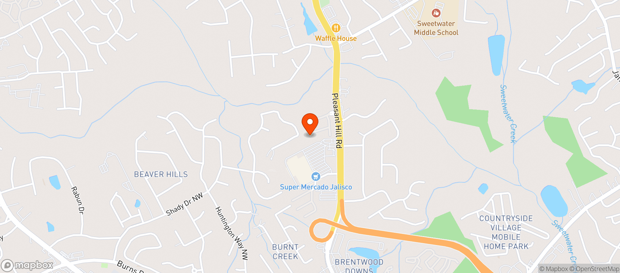 Map showing Diablos Bbq