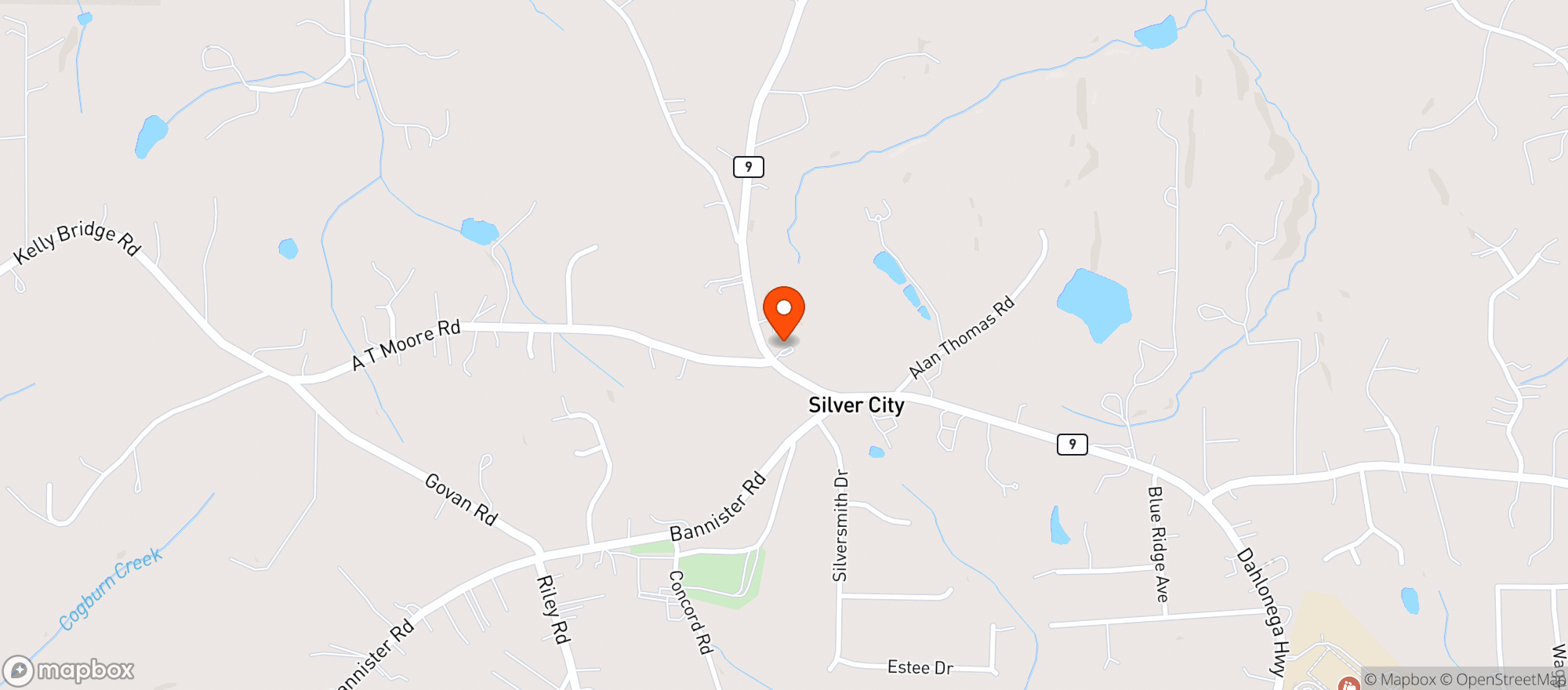 Map showing Silver City Chevron