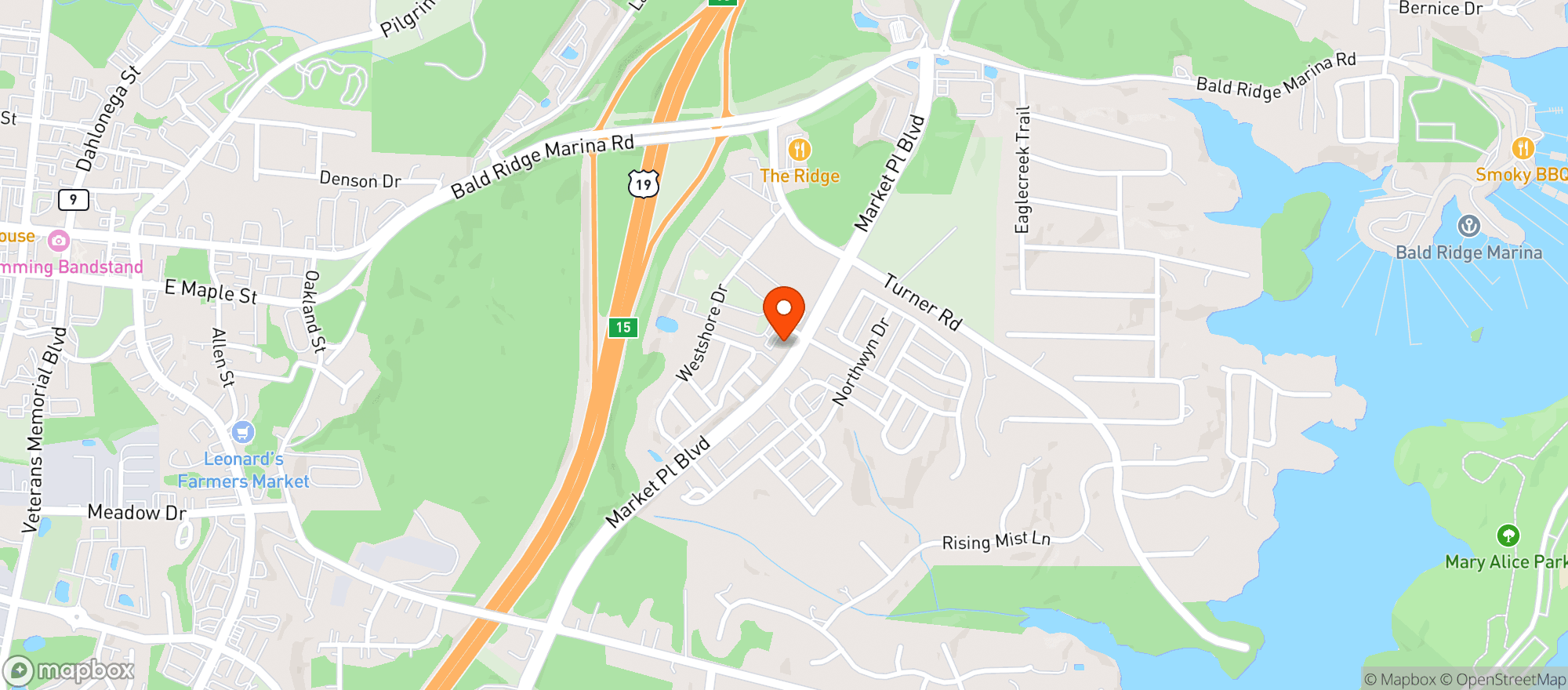 Map showing Yava Kitchen & Brewhouse